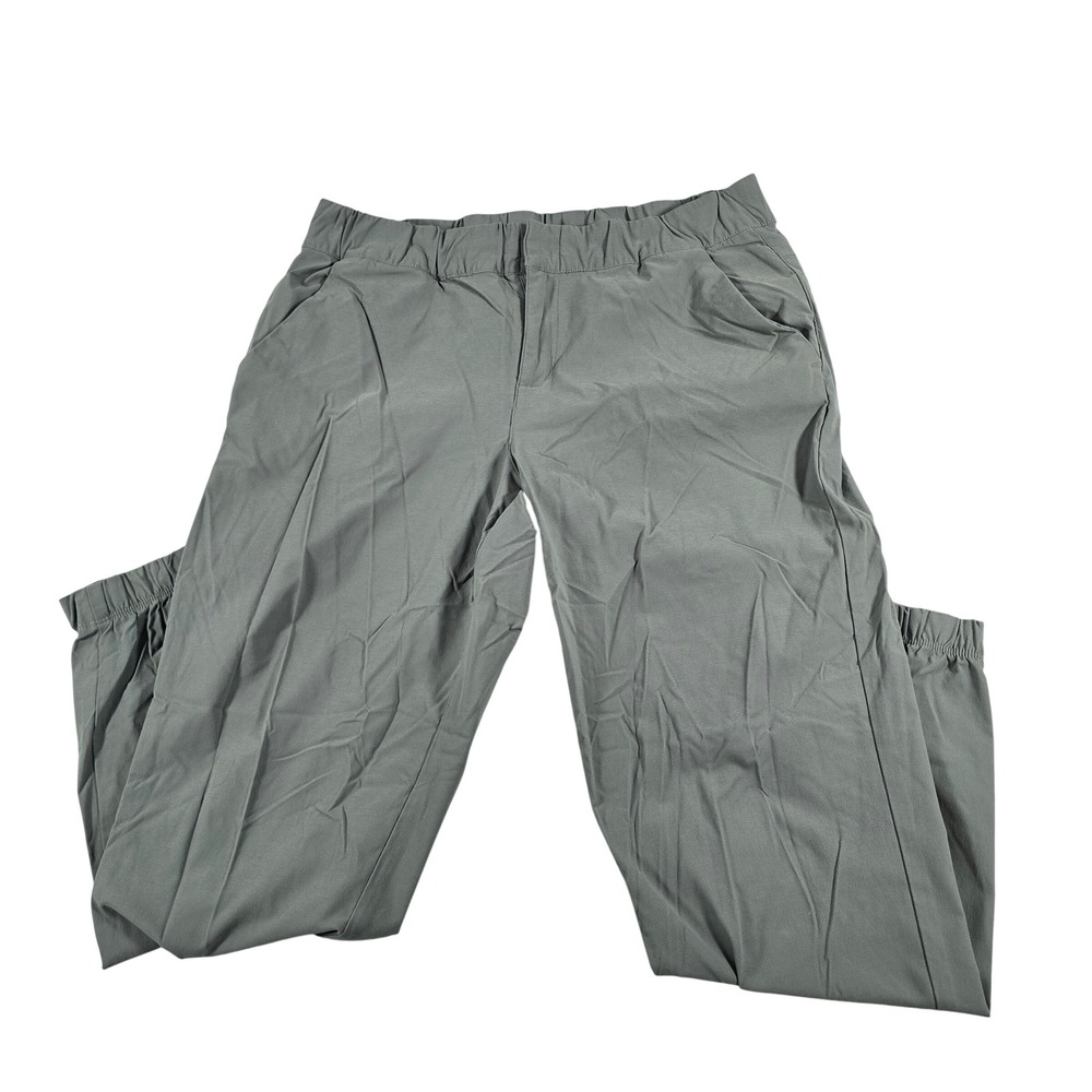 Columbia Women Sage Green Nylon Stretch Jogger Hiking Pants AK2256 Size L Reg